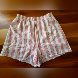 Cute pink striped summer shorts, Miami size L